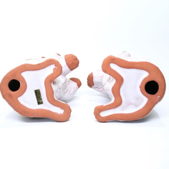 Cat Figurines, Set Two, Terra Cotta, White Glaze - Picture 6 of 8